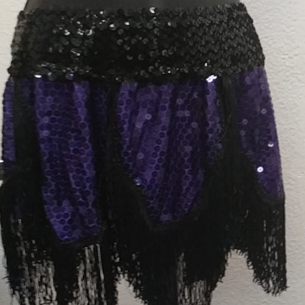 Dancewear/Fringe Sequins Skirt